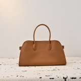 Top Quality The Row EW Margaux Leather Llain Weave Bag