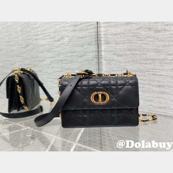 Top Quality 9277 Christian Dior 1:1 Mirror Knockoff Caro Black Bag