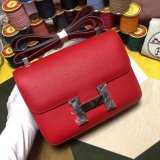 Hermes Constance Bag 23cm Epsom Leather Red