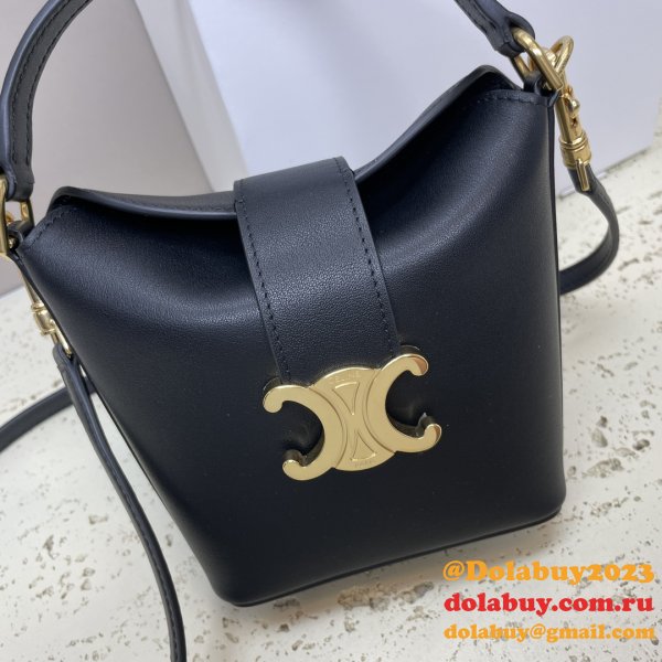 Top Quality Celine 10K943 Bucket Triomphe Smooth Designer Bag