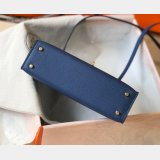 Hermes Blue Mini Kelly Replica Handbag Epsom leather