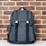 Gucci Men 792080 GG Designer Replicas Backpack In Black GG Supreme