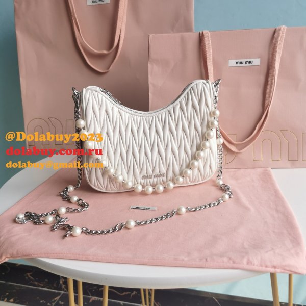 Best 2024 Replica Miu Miu Matelasse 5BH211 Quality Fake Bag