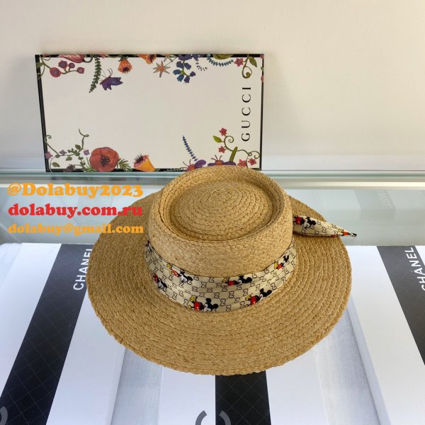 Gucci Replica 2020 Mickey Ribbon Raffia UK Hat