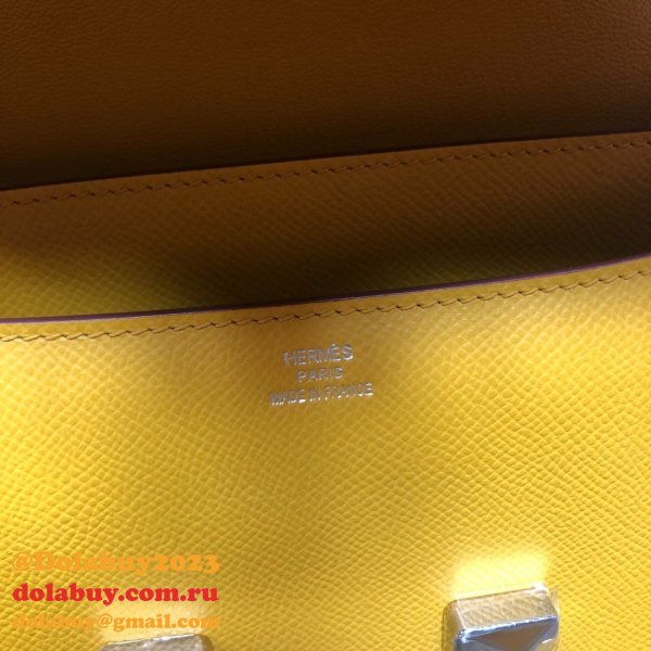 Hermes Constance Bag 23cm Epsom Leather Yellow