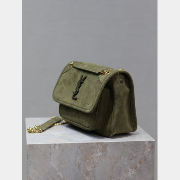 Buy Best YSL Niki 22CM 633151 Replicas High Quality ArmyGreen Bag