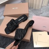 Wholesale Top Quality Miu Miu Copy Flat Sandals and Slippers Shoes