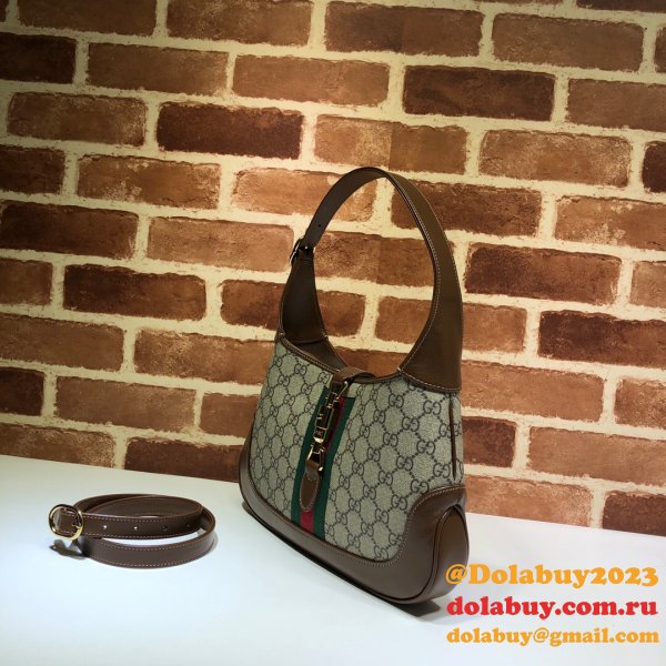 Gucci Replica UK Jackie 1961 Small Hobo Bag 636706 GG Supreme Canvas