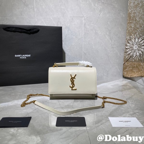 Replica YSL Sunset 19cm Pursesre Store Cream