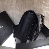 Top Quality YSL Niki 28CM crinkled vintage black leather