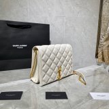 Replicas Saint Laurent Becky Large chain bag in quilted lambskin