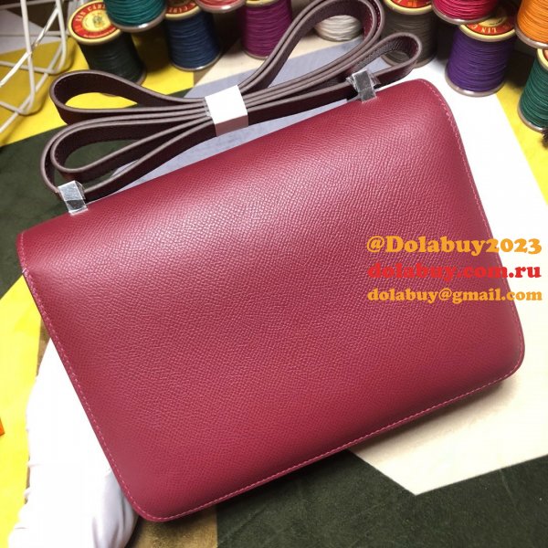 Hermes Constance Bag 23cm Epsom Leather Burgundy