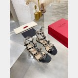 Wholesale VALENTINO ROCKSTUD FLAT CALFSKIN SANDAL WITH STRAPS