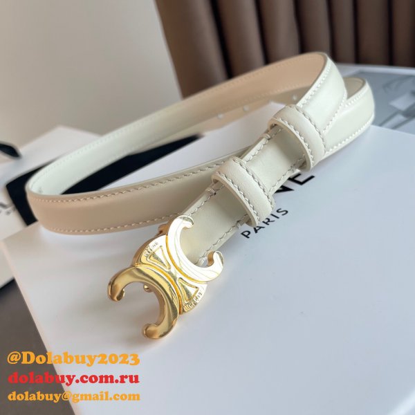 Designer 18mm Dupe Belt White Replica