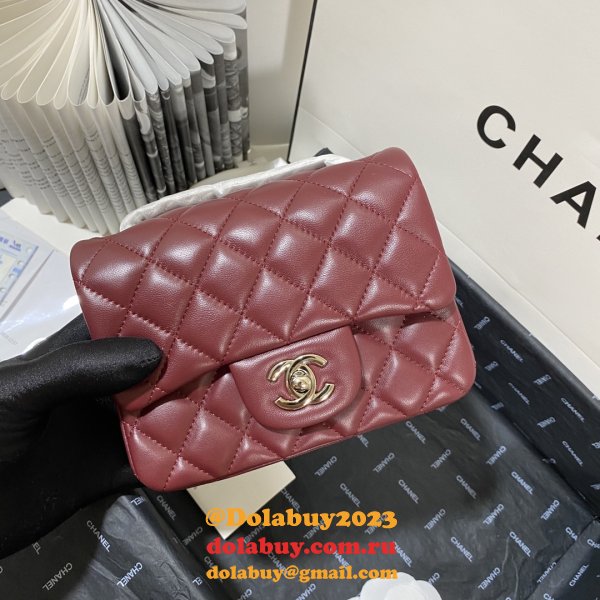 Knockoff CC Lambskin Flap Bag 17cm AS1115