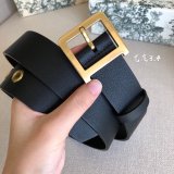 Christian Louboutin Replica 3.4cm Black Spiked Leather Belts