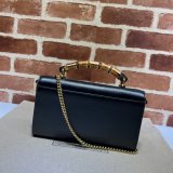 Gucci Replica 675794 Diana small shoulder bag in black/brown