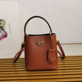 Platinum Prada 1BA373 Panier Saffiano Leather Perfect Replica Bag