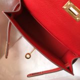 Replica Hermes Red Mini Kelly Handbag Epsom leather