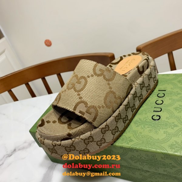 Canvas Slippers Replica Gucci Best High Quality Shoes