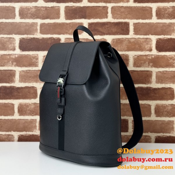 Luxury Replicas Large Backpack Gucci Mens 816750 Black Bag