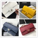 Luxury CC flap snake skin Top Quality classical handbag 25.5cm