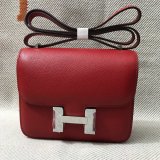 Hermes Constance Bag 18cm Epsom Leather Red