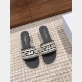 Replica Designer Dior Dway One-word embroidered slippers Shoes Online