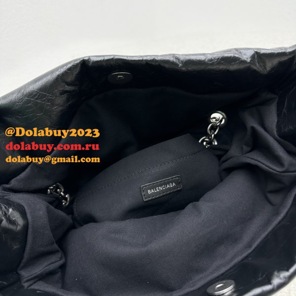 Top Quality Best Balenciaga Le Monaco Wax Leather Chain Bag