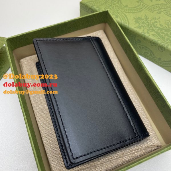 High Quality Gucci Replica 547075 GG Marmont card case in black leather