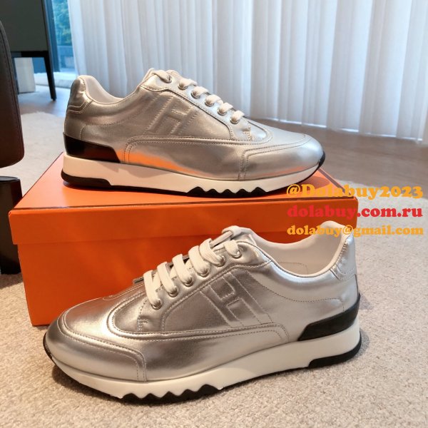 Wholesale Sneakers Leer Wit Hermes Knockoff Shoes