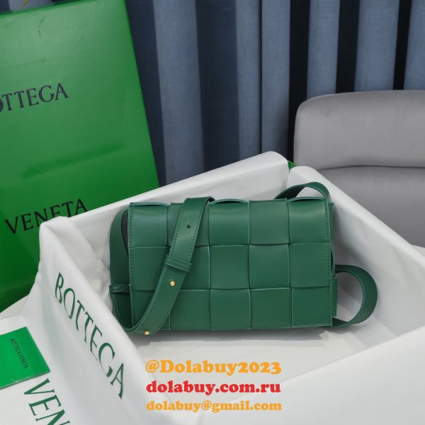 Top Quality Bottega Veneta Cassette Lambskin Crossbody Bag