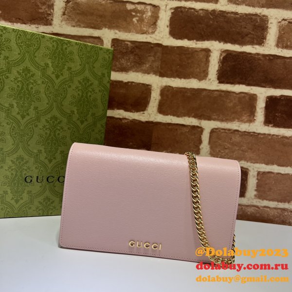 Chain Wallet Inspired Gucci Script 772643 Knockoff Bag