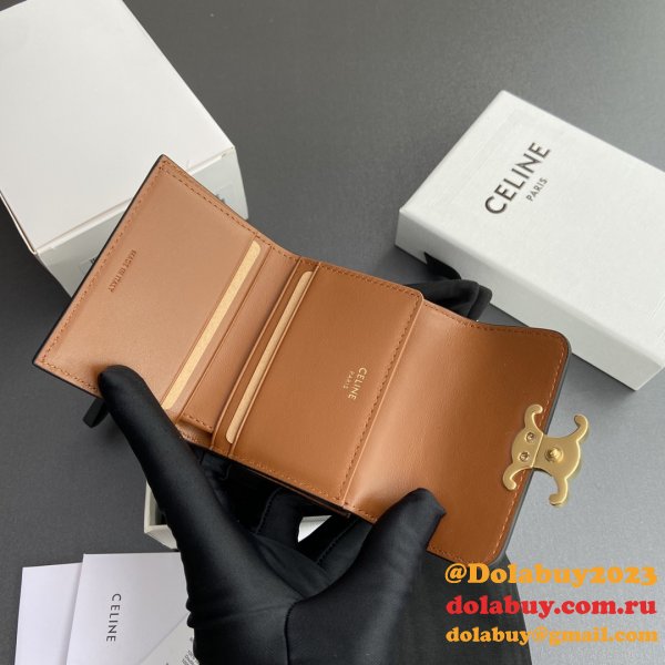 High Quality Fashion CELINE TRIOMPHE short wallet