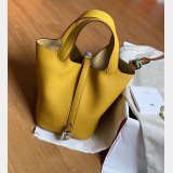 hermes Luxury picotin Yellow replica bags cheap bracelets