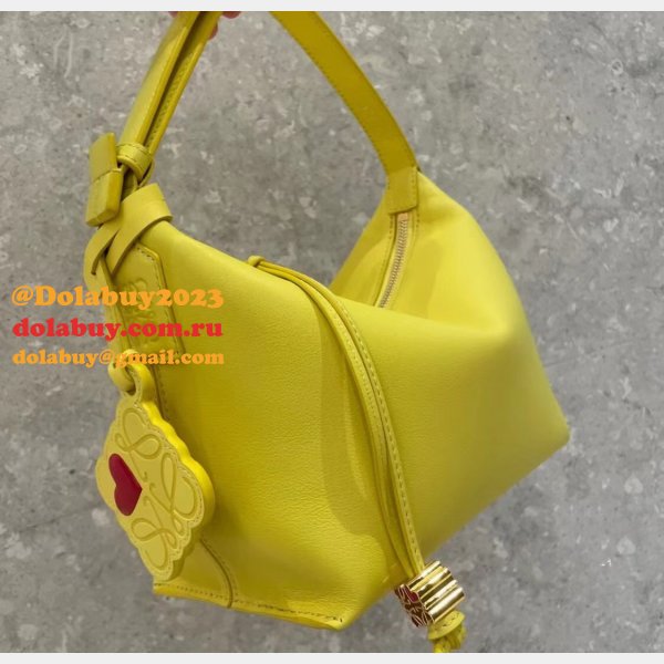 First Layer Leather Replica Loewe Small Cubi Hobo Designer Bag