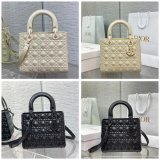 Christian Lady Dior 24cm AAA+ Replica Top Quality Black Bag