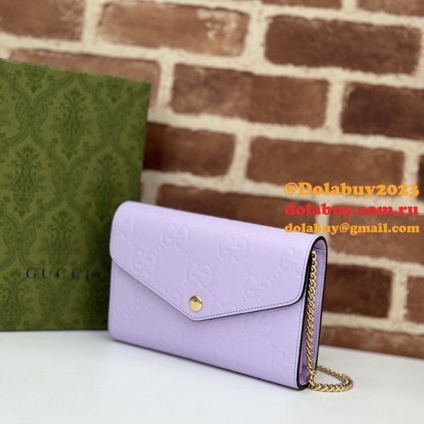 Gucci Copy GG Leather Chain Wallet 1:1 Mirror 781555 Bag