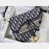 Replica Saddle Bag Blue Dior Oblique Jacquard