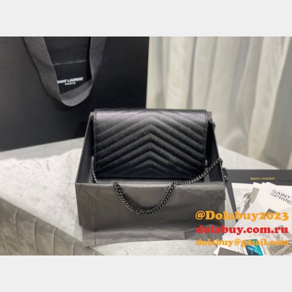 Top Sales Replica Saint Laurent 377828 Matelasse Chain Wallet Cassandre