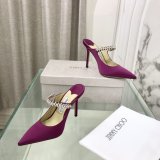 Bing 100 Embellished Satin High Heel Mules Fake Jimmy Choo Shoes