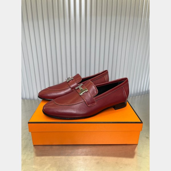 7 Star full leather loafer hermes shoes