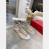 Valentino 1:1 Mirror ROCKSTUD METALLIC FLAT FLIP-FLOP SANDAL