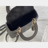 Perfect Quality Replica Lady Dior 24cm Dolabuy Black Handbag