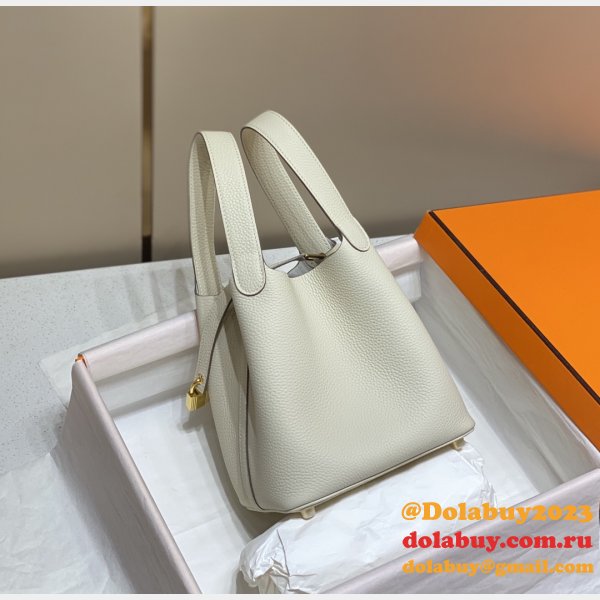 Luxury 7 Star Replica Designer Hermes Picotin 18/22cm Gold Online