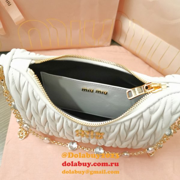 Best 2024 Replica Miu Miu Matelasse 5BH211 Quality Fake Bag