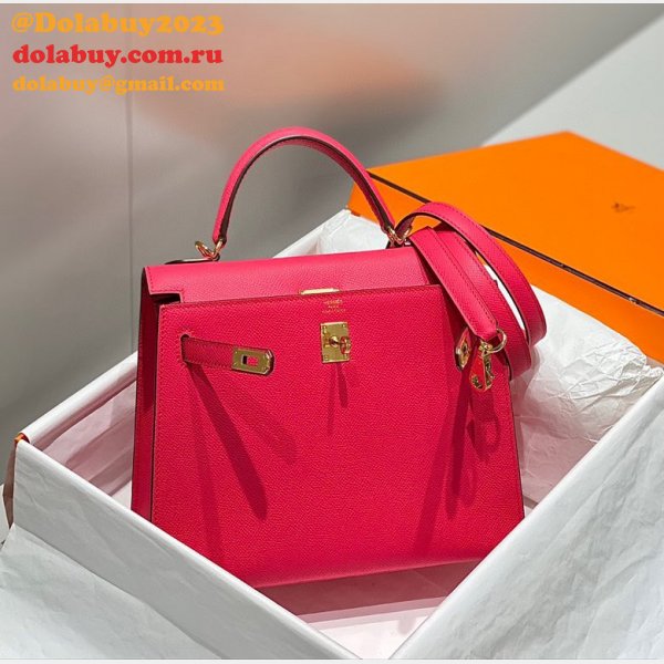 High Quality Replica Hermes Epsom Kelly 19/25/28CM Red Bag For Sale