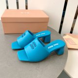 Miu Miu Replica Bread Slippers Heel Sandals Shoes