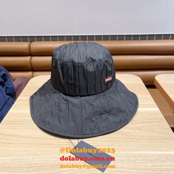 Prada Leather Adjustment band hat nail