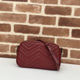 Gucci Perfect Knockoff Luxury 447632 GG Marmont Small Matelassé Shoulder Red Bag